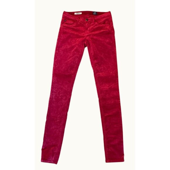 Adriano Goldschmied Red Velvet The Legging Super Skinny Jeans Size 26 Made In US - Picture 2 of 16